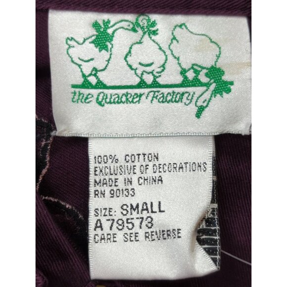 Vtg. Quacker Factory Womens S Floral Embroidered Button-Up Shirt S 100% Cotton - Picture 3 of 11